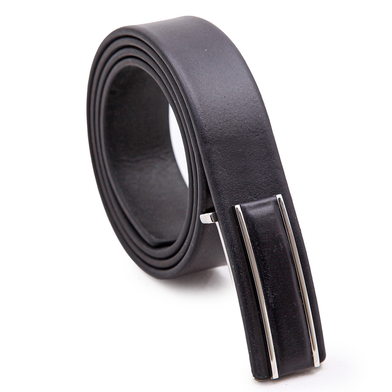 Men's Leather Flat Buckle Belt | Vito Collection