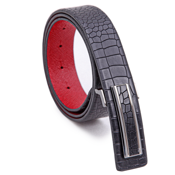 Men's Leather Flat Buckle Belt | Benio Collection