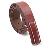 Men's Leather Flat Buckle Belt | Vito Collection