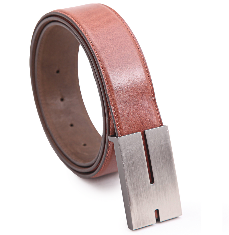 Men's Full Grain Flat Buckle Belt | Freya Collection