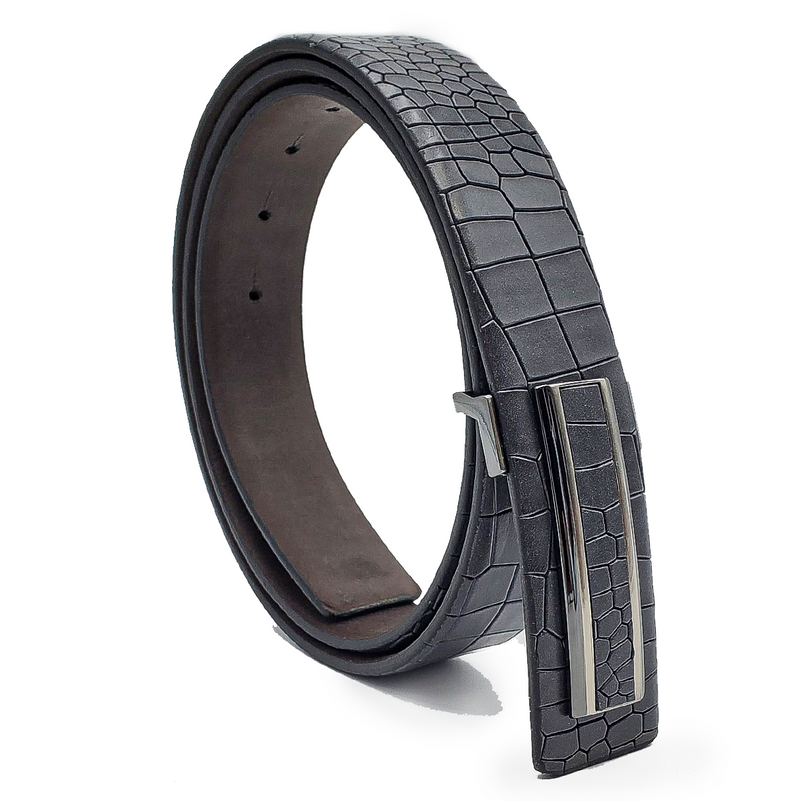 Men's Leather Flat Buckle Belt | Benio Collection