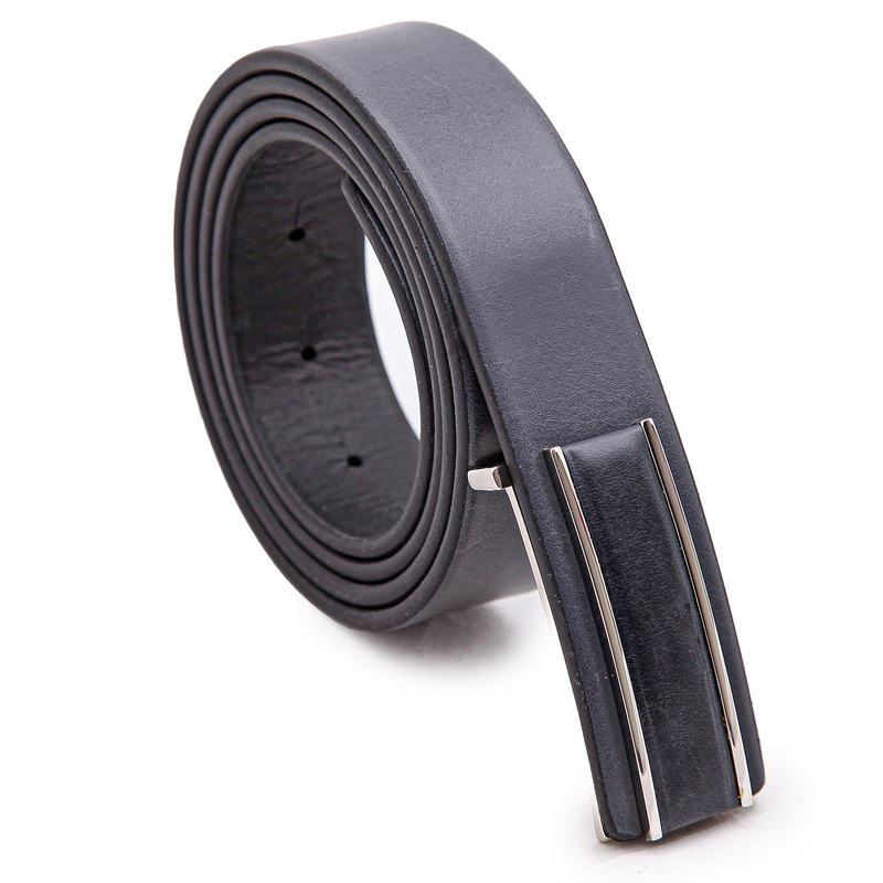 Men's Leather Flat Buckle Belt | Vito Collection