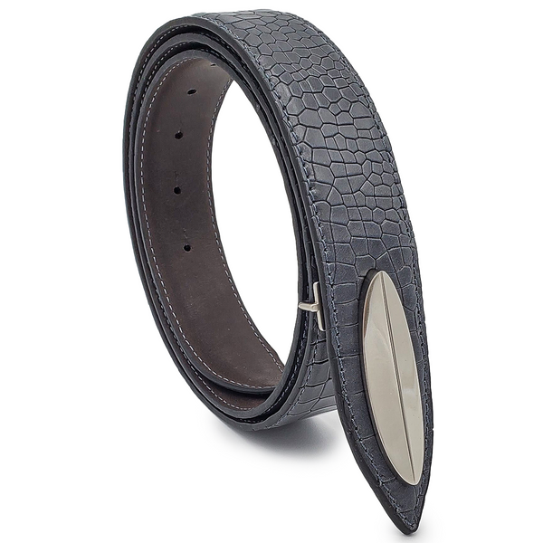 Men's Leather Flat Buckle Belt | Venus Collection