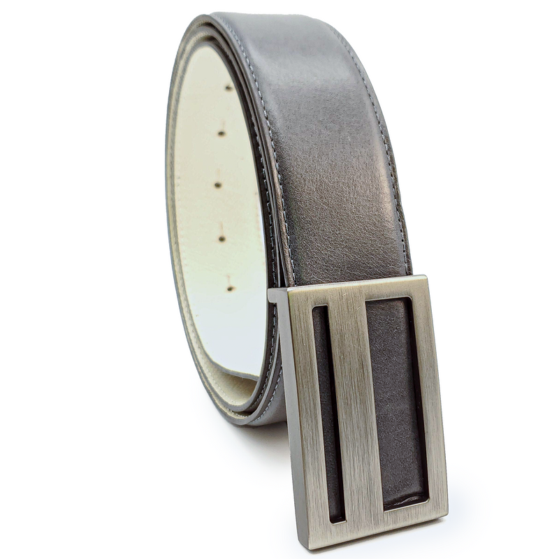 Men's Leather Flat Buckle Belt | Paris Collection