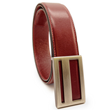 Men's Leather Flat Buckle Belt | Paris Collection