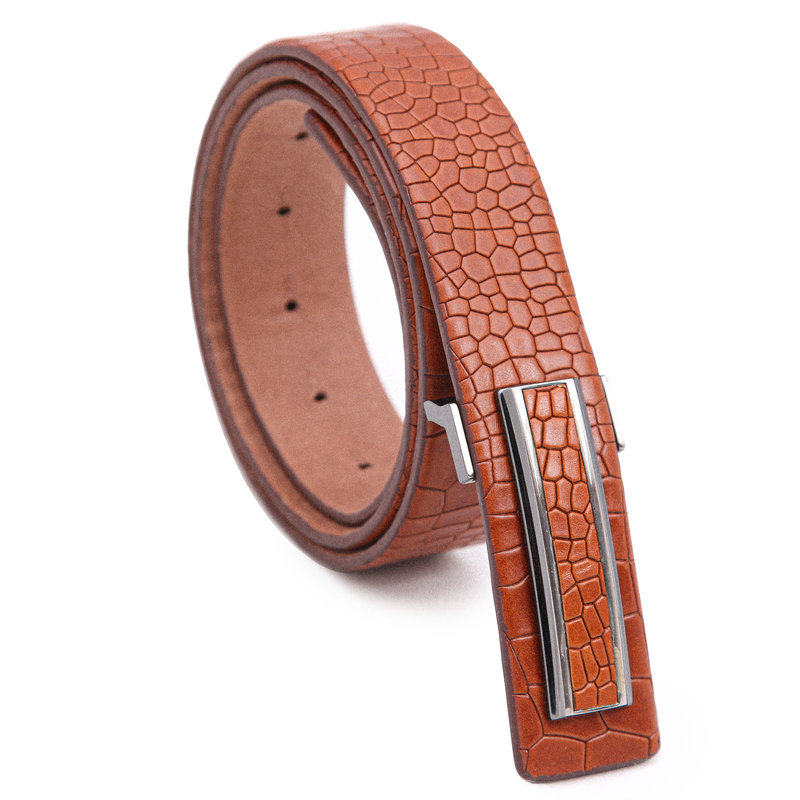 Men's Leather Flat Buckle Belt | Benio Collection