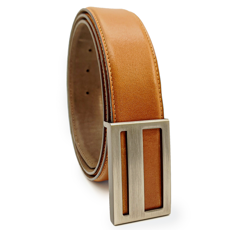 Men's Leather Flat Buckle Belt | Paris Collection