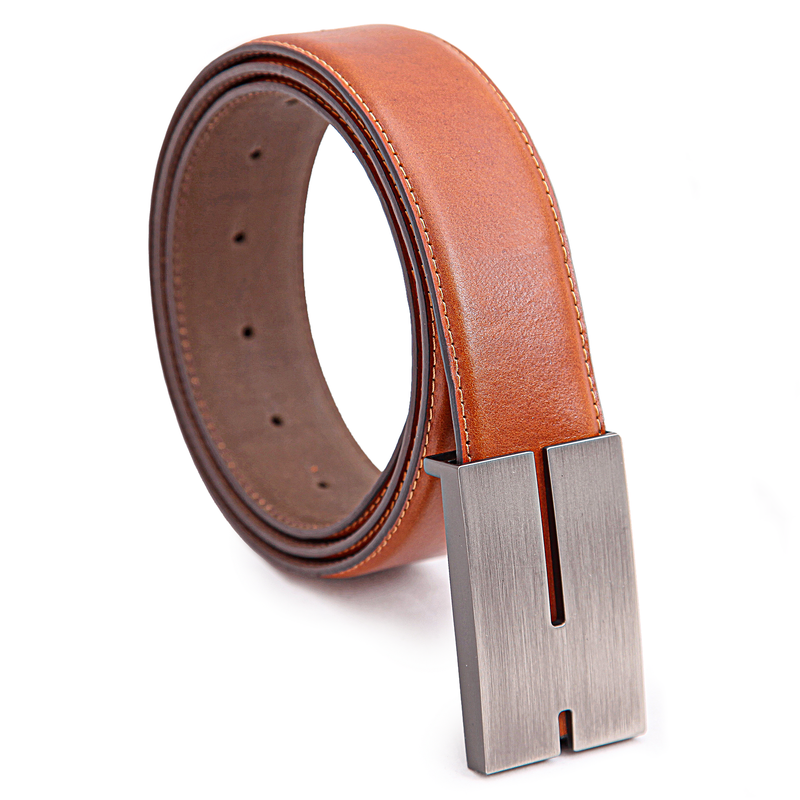 Men's Full Grain Flat Buckle Belt | Freya Collection